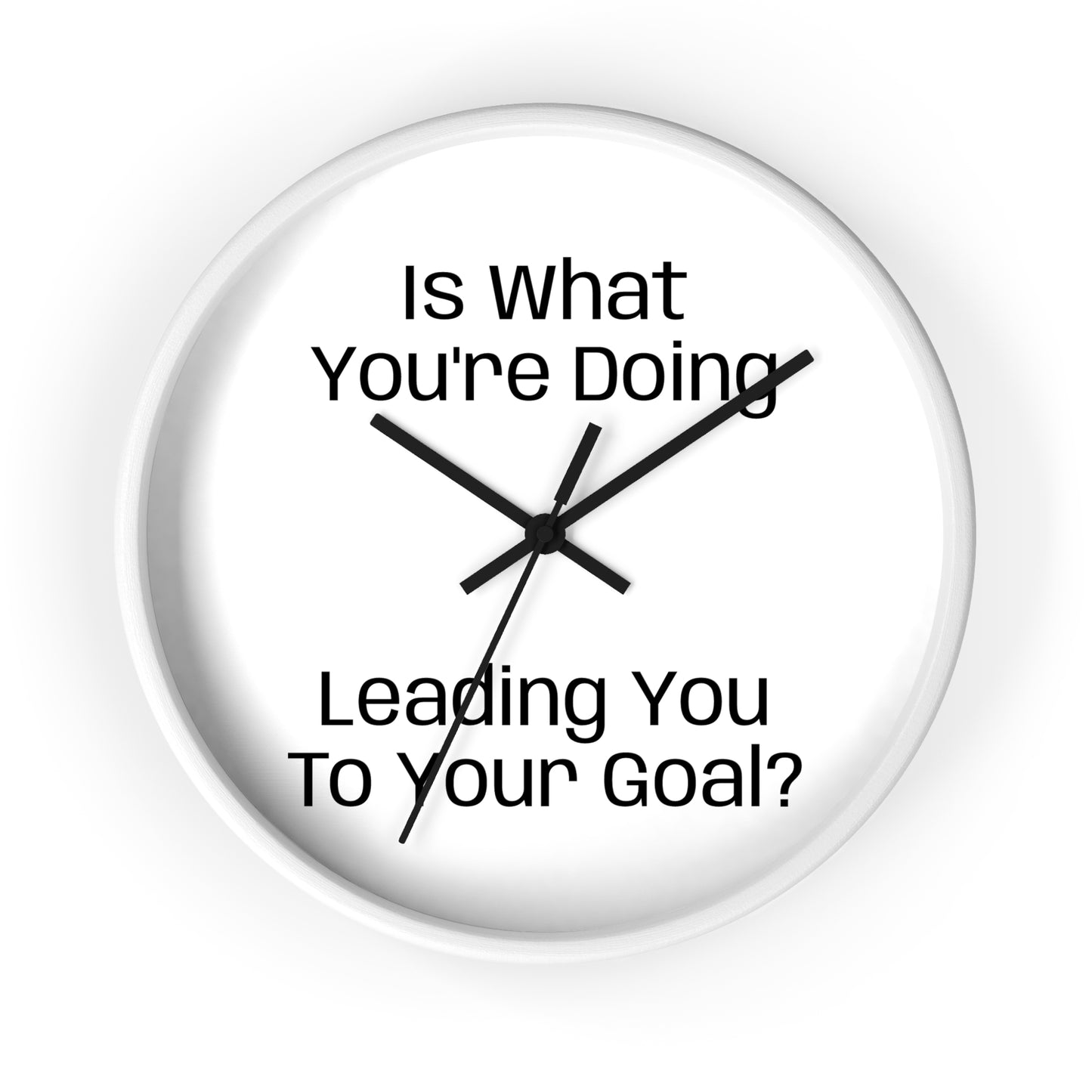 Motivational Wall Clock - Is what you're doing leading to your goal?