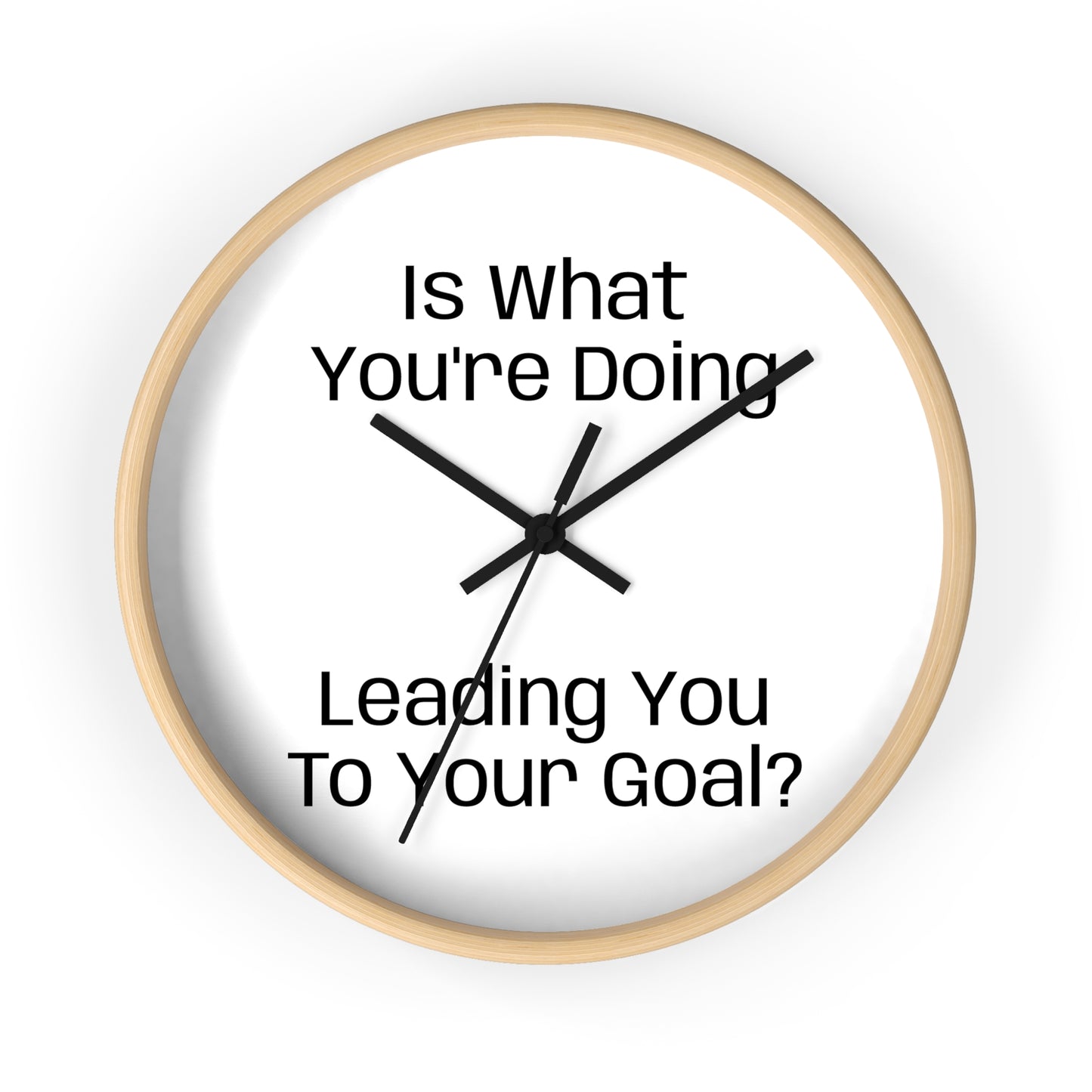 Motivational Wall Clock - Is what you're doing leading to your goal?