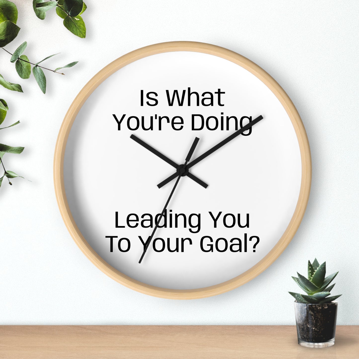 Motivational Wall Clock - Is what you're doing leading to your goal?
