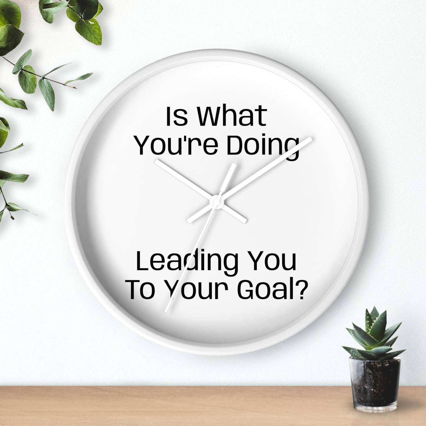 Motivational Wall Clock - Is what you're doing leading to your goal?