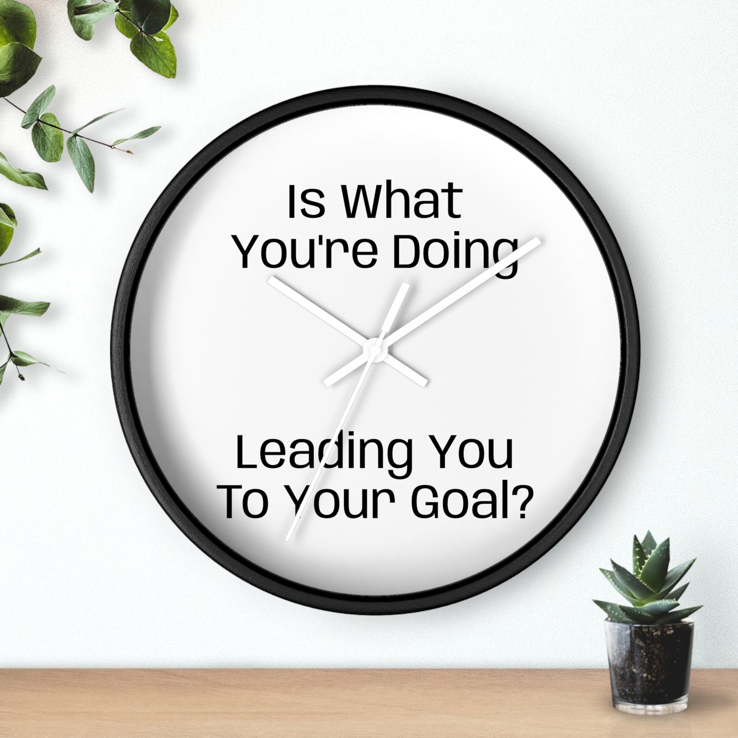 Motivational Wall Clock - Is what you're doing leading to your goal?