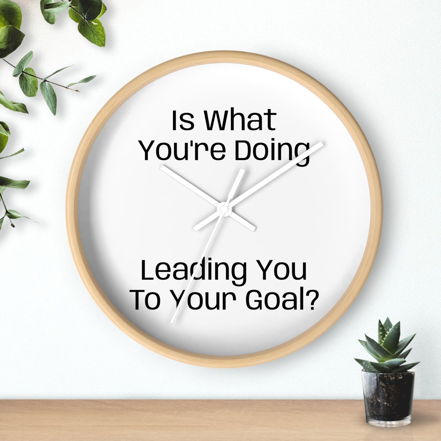 Motivational Wall Clock - Is what you're doing leading to your goal?