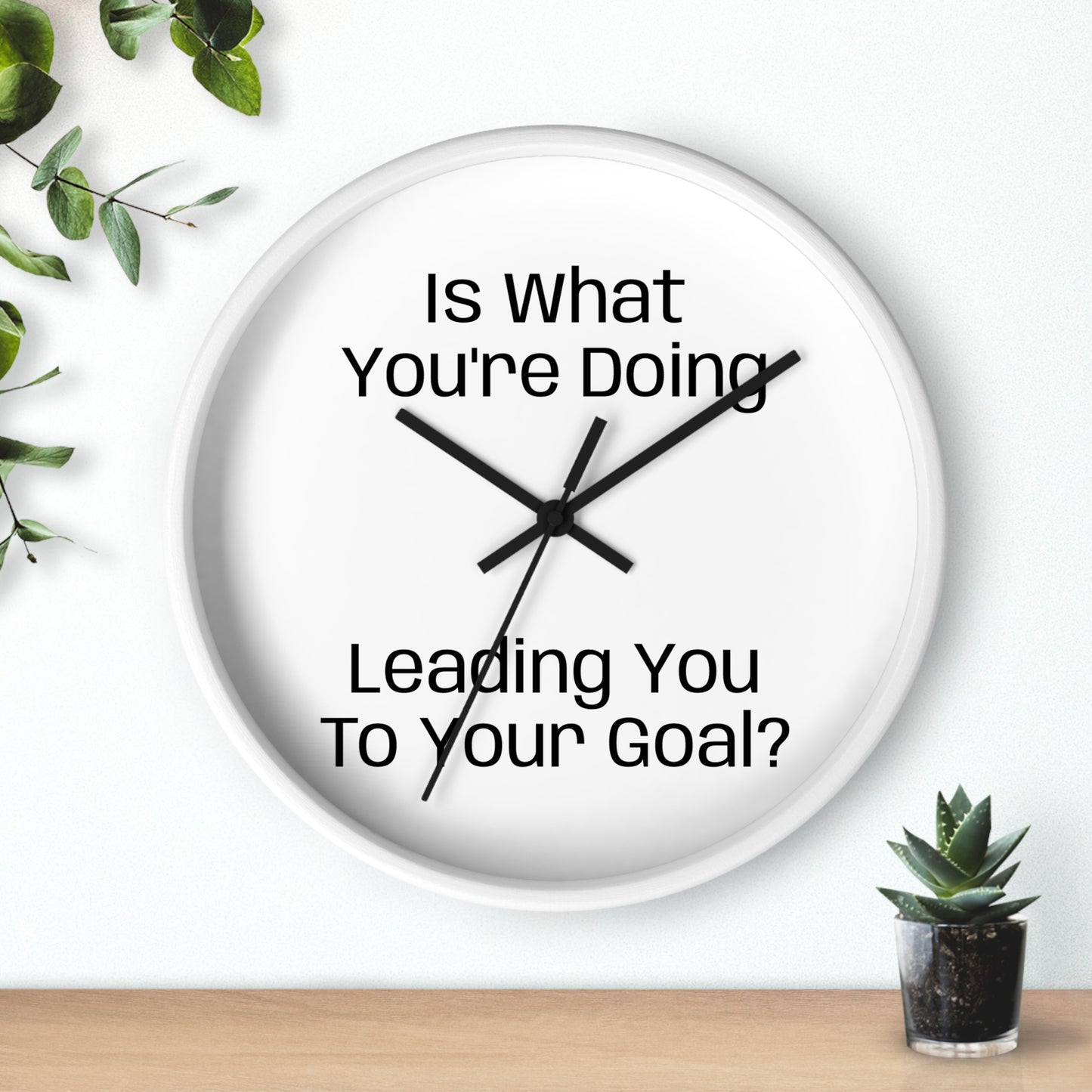 Motivational Wall Clock - Is what you're doing leading to your goal?